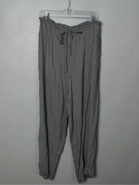 Rafaella Gray Drawstring Casual Joggers
